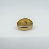 Antique 14ct Rose Gold Turquoise Bombe Ring Size M