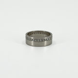 Chunky Wide 6.8mm Platinum Diamond Full Eternity Band / Ring 950 Size O (2007)