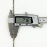 Chunky Vintage Sterling Silver 28.5” Rolo Links Chain / Necklace 925