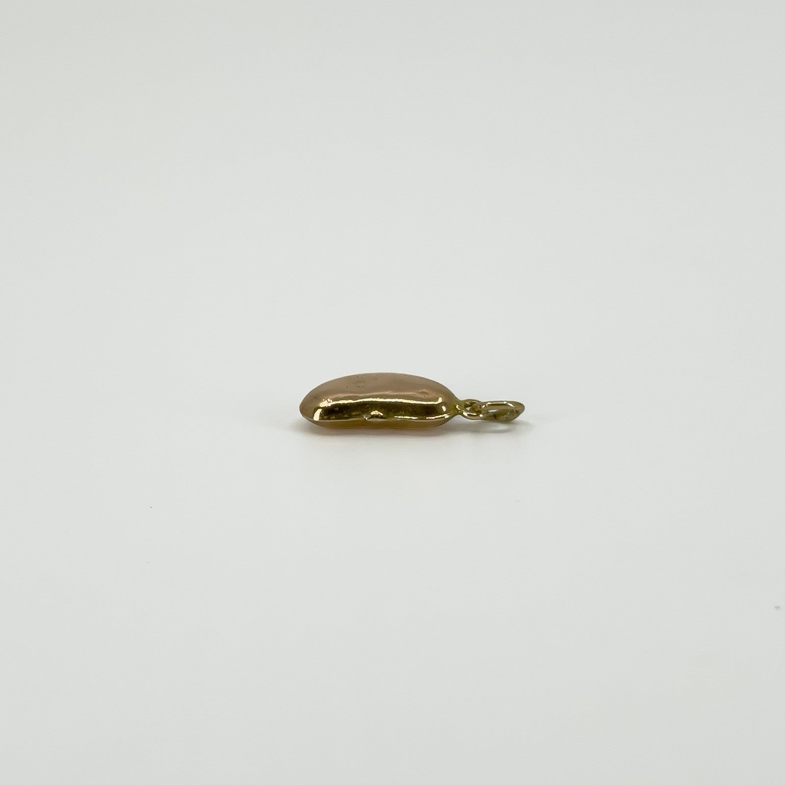 Tiny Antique 9ct Gold Rose Gold Lucky Bean Pendant / Charm 375