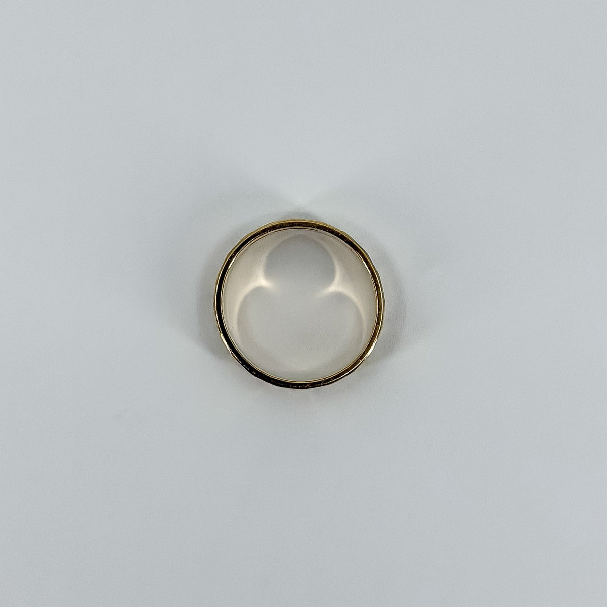 Vintage 9ct Gold Celestial Starry Engraved Full Band Ring 375 Size O (1977)