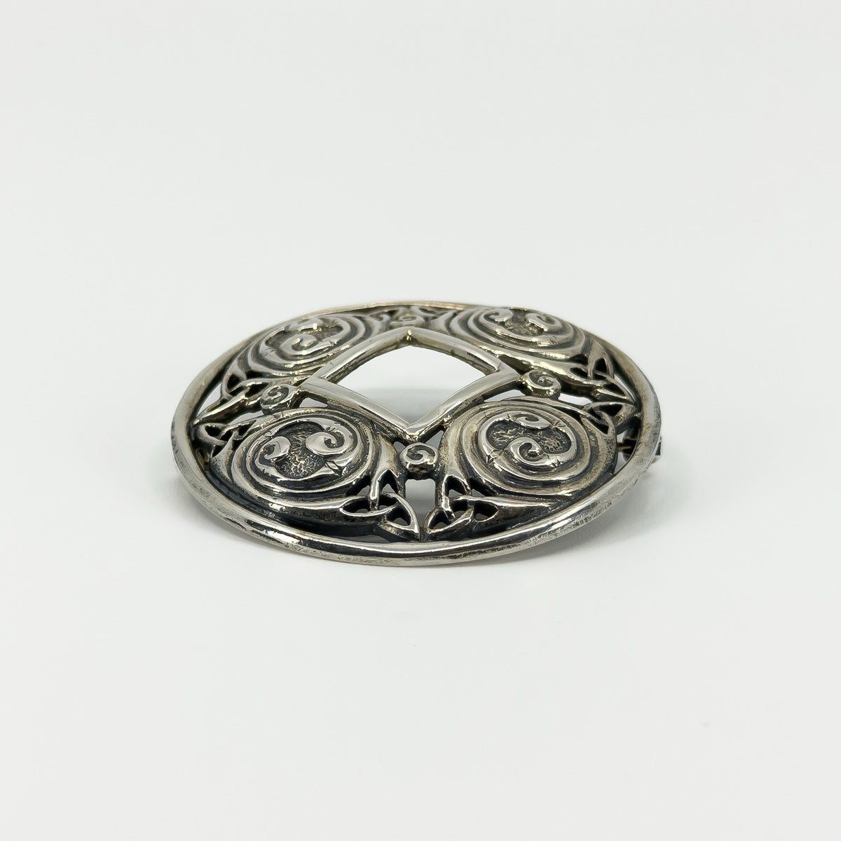 Large Vintage Sterling Silver Celtic Brooch 925 by Malcolm Gray