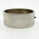 Wide Antique 1883 Victorian Sterling Silver Engraved Floral Bangle 925