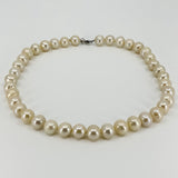 Sterling Silver Chunky White 11.7mm Baroque Freshwater Pearl 17.5" Necklace 925