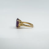 Vintage 14ct Gold 8.50ct Colour Change Purple Sapphire Size J - K