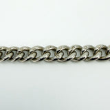 Antique 1899 Sterling Silver 14.5" Albert Curb Chain & T-Bar Pendant 925