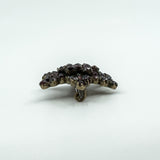 Antique Silver Gilt Bohemian Rose Cut Garnet Star Brooch
