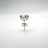 1ct CZ Solitaire Single Stud Earring in Sterling Silver 925