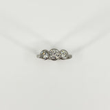 Vintage Platinum 1.60ct Diamond Trilogy Ring 950 Size L