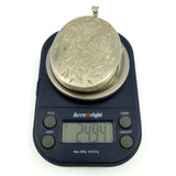 Large Vintage Sterling Silver Oval Floral Engraved Locket 925 (Birm 1973)