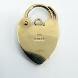 Vintage 9ct Gold Heart Lock Padlock Pendant / Charm (London 1978)