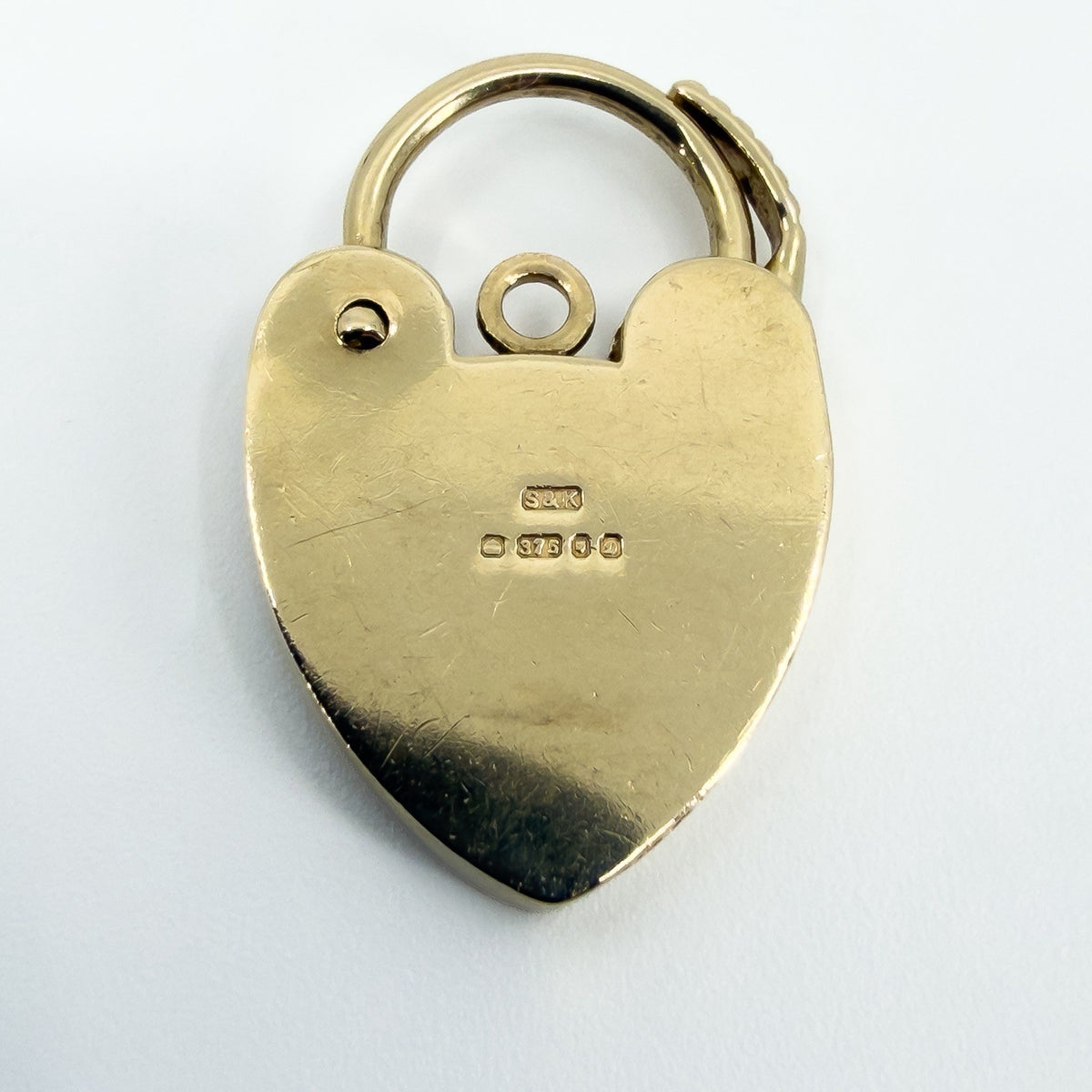Vintage 9ct Gold Heart Lock Padlock Pendant / Charm (London 1978)