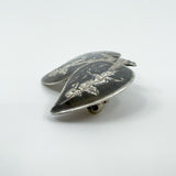 Vintage Siam Blue Enamel Brooch in Sterling Silver 925
