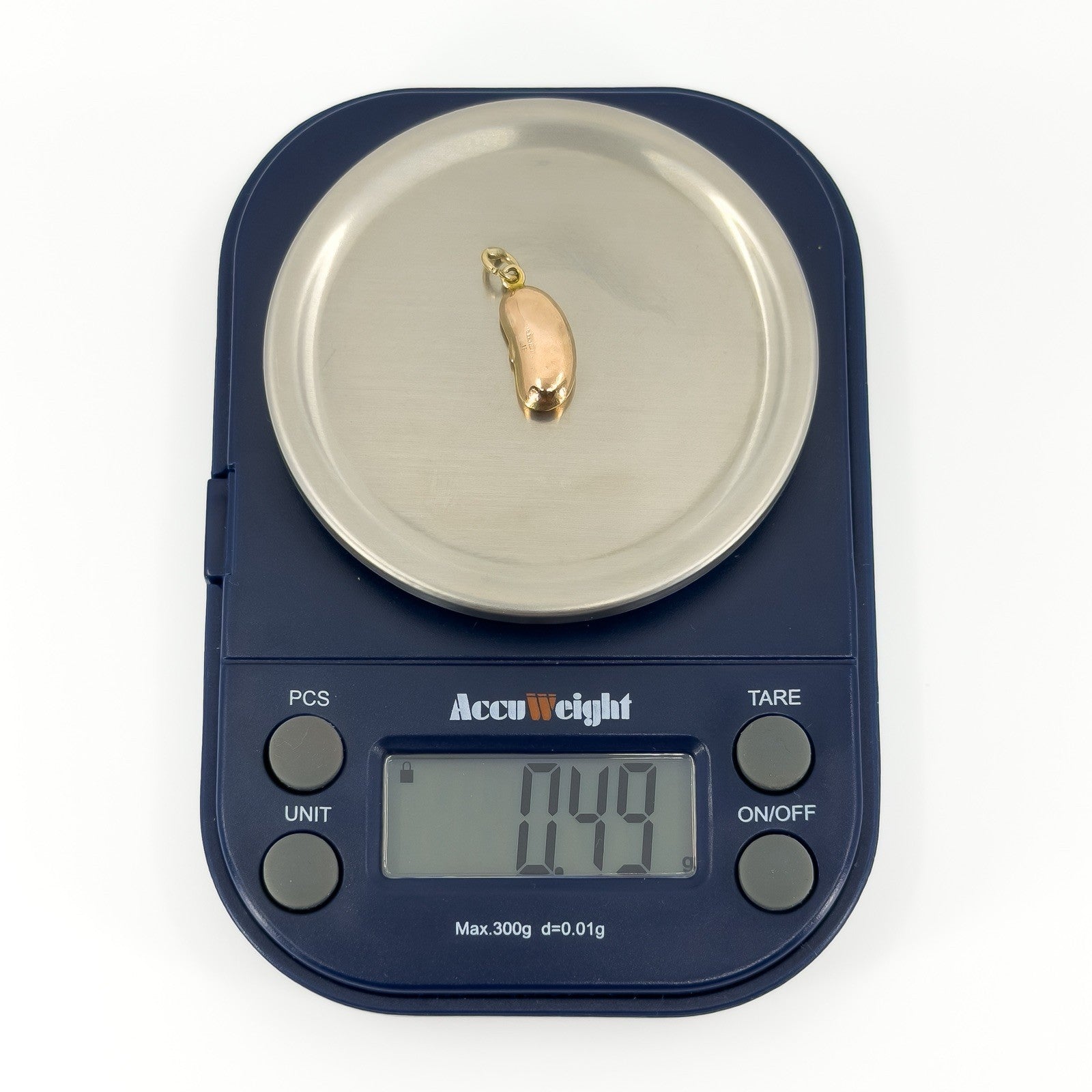 Tiny Antique 9ct Gold Rose Gold Lucky Bean Pendant / Charm 375