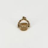 Vintage 9ct Rose Gold Double 3 Sided Spinning Engraved Fob 375 (Birm 1995)