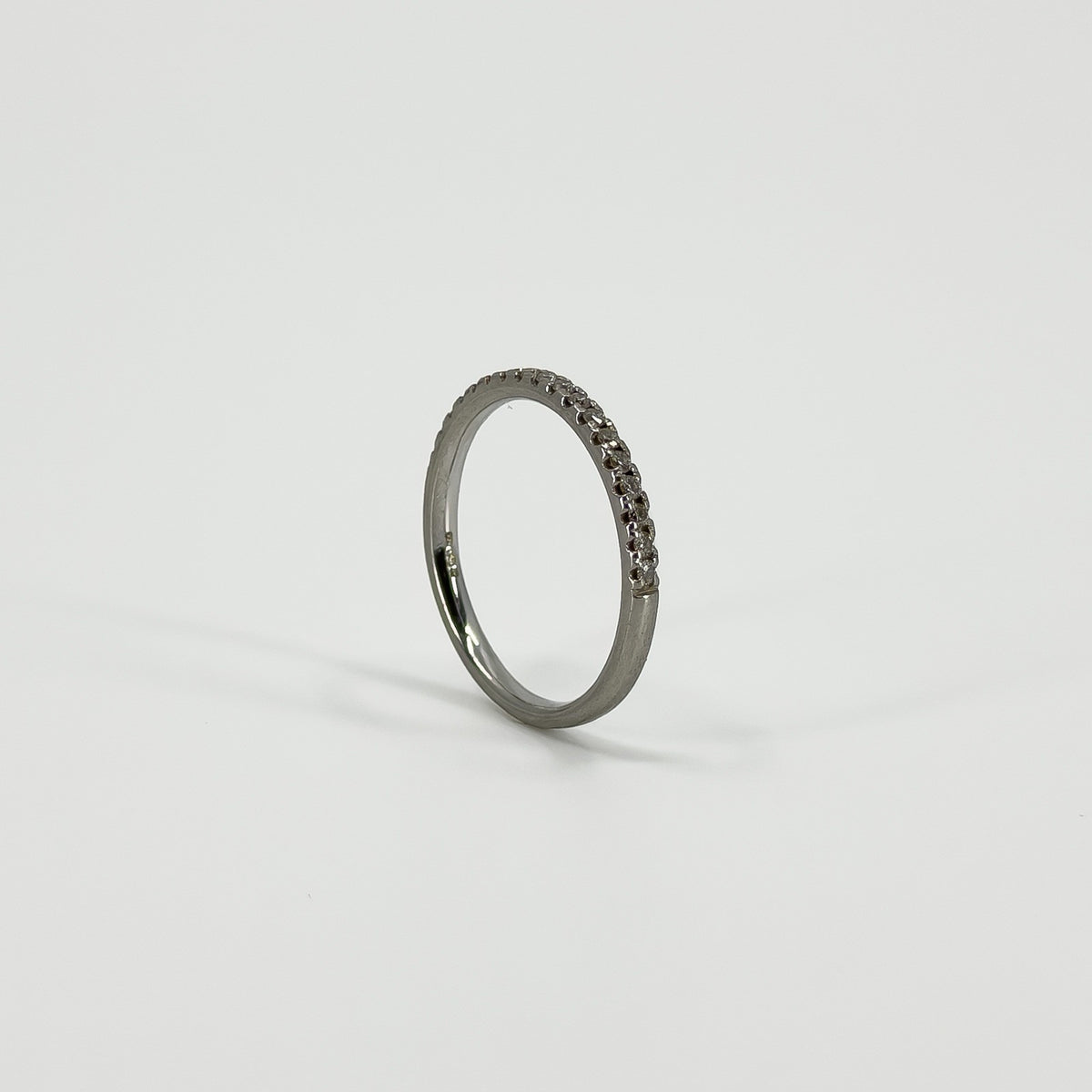 Skinny Platinum 0.28ct Diamond Eternity Band / Ring 950 Size P - Q