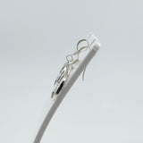 New World Map Earrings on Shepherd Hooks in Sterling Silver 925