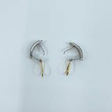 18ct Gold Rectangular CZ Baguette Lever Back Earrings 750