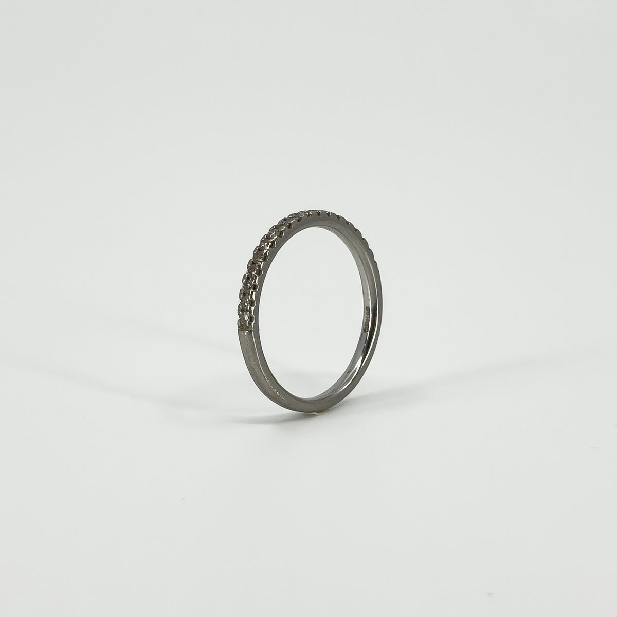 Skinny Platinum 0.28ct Diamond Eternity Band / Ring 950 Size P - Q