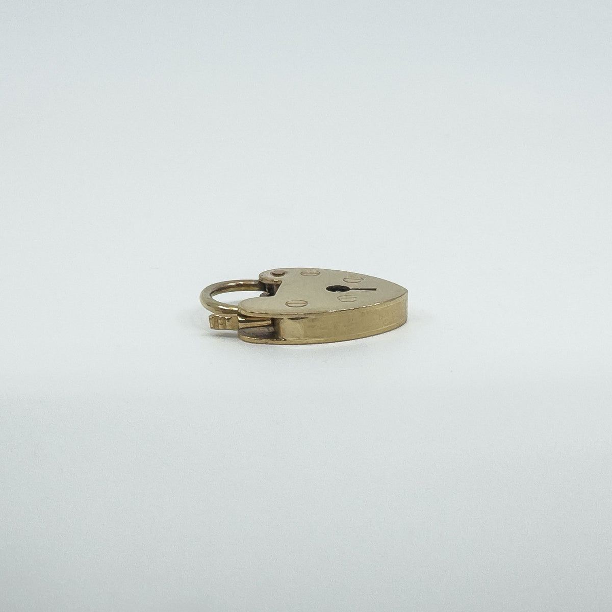 Vintage 9ct Gold Heart Lock Padlock Pendant / Charm 2.2g (London 1976)