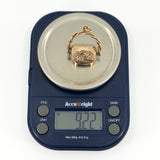 Vintage 9ct Rose Gold Double 3 Sided Spinning Engraved Fob 375 (Birm 1995)