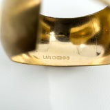 Vintage 9ct Gold Chunky Matt / Brushed Diamond Cut Hoop Earrings 375 (Birm 1977)