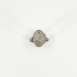 Vintage Sterling Silver Engraved Secret Locket Ring 925 Size P