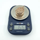 Vintage 9ct Rose Gold Large Chunky Oval Engraved Open Work Locket Pendant 375