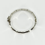 Chunky Vintage Sterling Silver Bamboo Bangle / Bracelet 925 (Birm 1976)