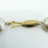 14ct Gold Cultured Freshwater Button / Disk Pearl 18” Necklace 585