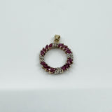 Vintage 9ct Gold 1.60ct Ruby & Diamond Pendant / Charm 375 (Birmingham 1989)