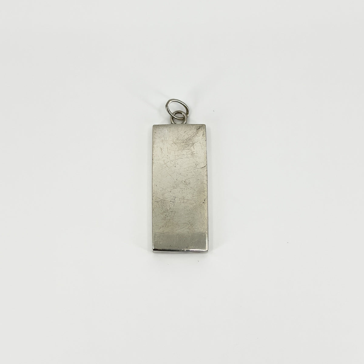 Large Chunky Vintage Sterling Silver Ingot Pendant 925 (Birm 1978)