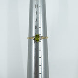 9ct Yellow Gold 0.40ct Peridot Solitaire Ring 375 Size L Engagement Stacking
