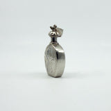 Chunky Sterling Silver Vintage Perfume / Poison Bottle Engraved Pendant 925