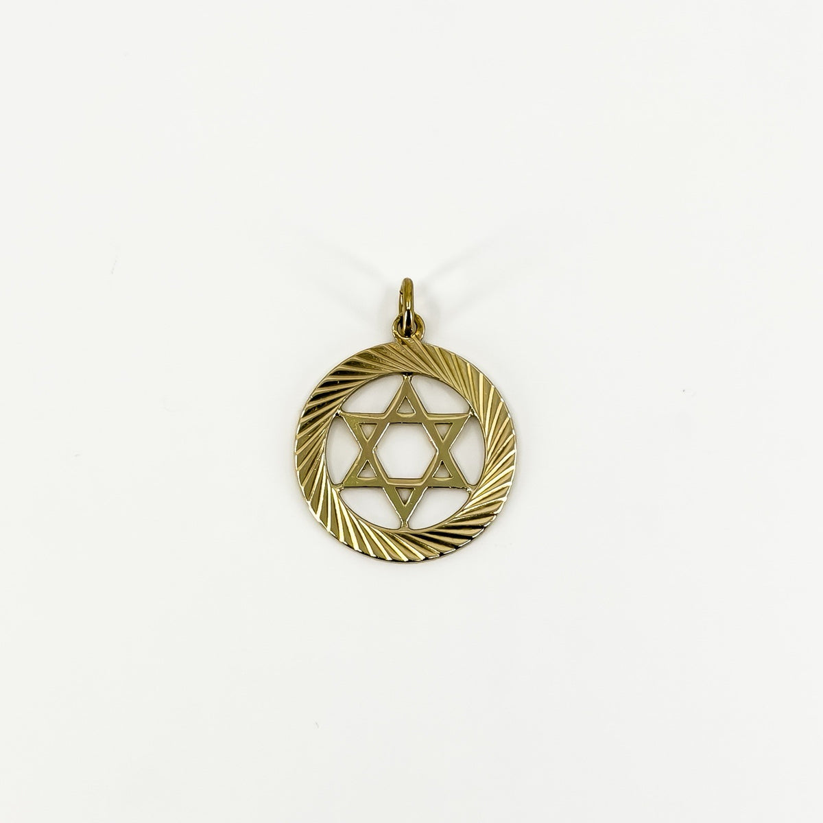 Large Vintage 9ct Gold Star of David Pendant 375 (1972) by Georg Jensen