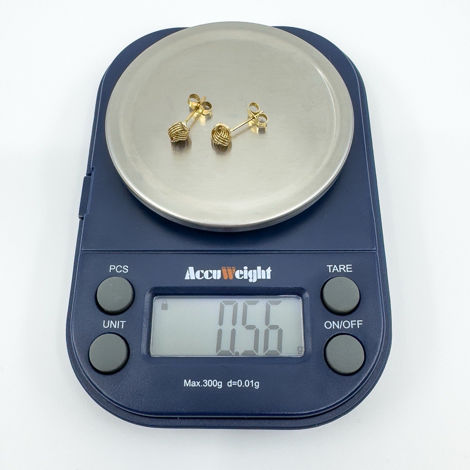 Small 14ct Gold Lovers Knot Stud Earrings 375