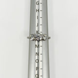 Vintage Platinum 1.60ct Diamond Trilogy Ring 950 Size L