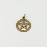 Antique 9ct Rose Gold Engraved Star of David Pendant 375 (Birm 1921)