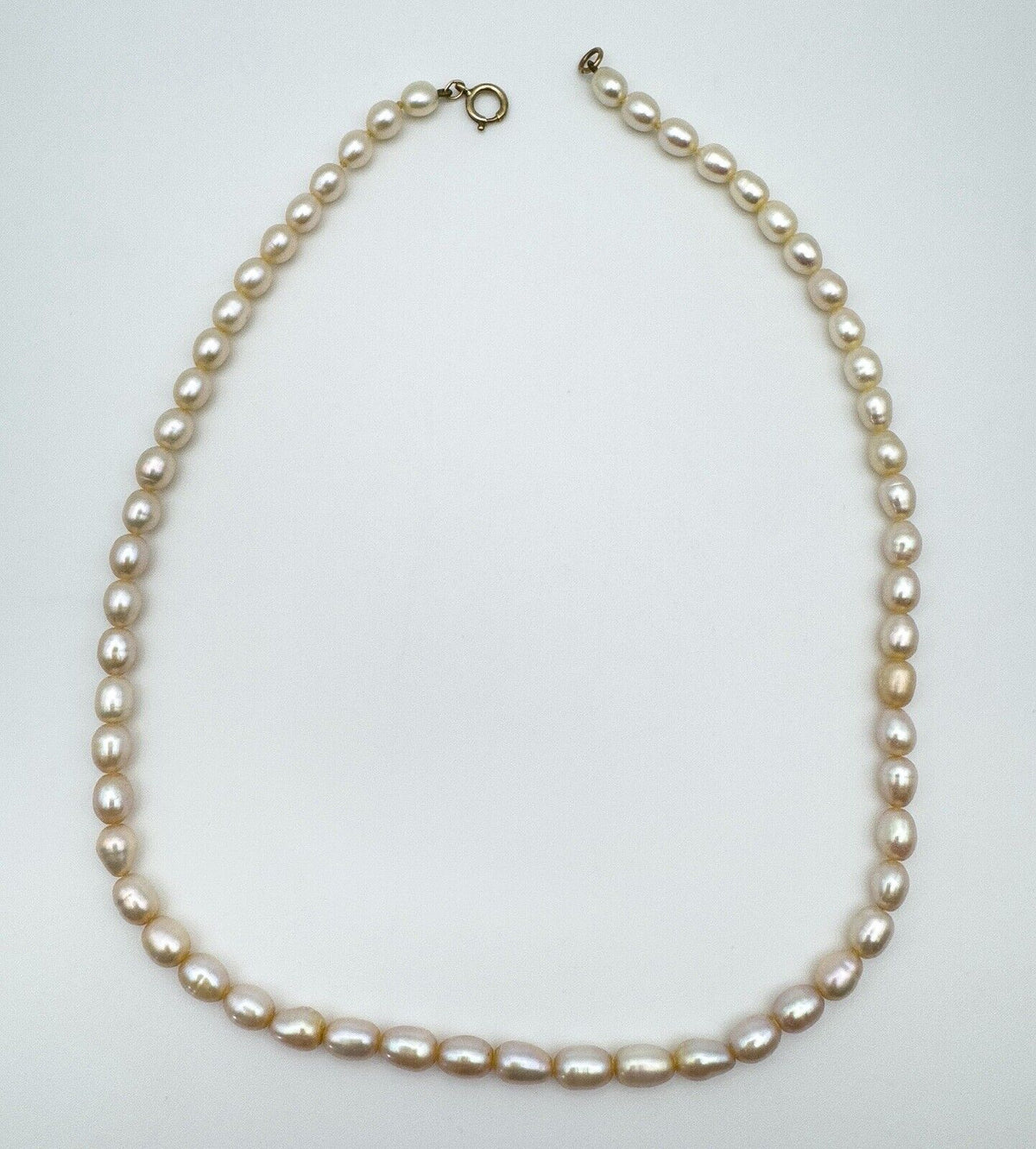 Vintage 9ct Gold Freshwater Pearl 16” Necklace