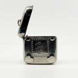 Large Antique 1904 Sterling Silver Reversible Vesta Case Engraved Locket 925