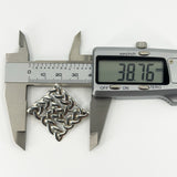 Vintage Sterling Silver Square Celtic Brooch 925