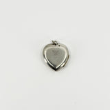 Vintage Sterling Silver Foliate Engraved Heart Photo Locket / Pendant 925