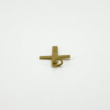 Vintage 18ct Gold Diamond Cut Christian Cross Pendant / Charm 750 Reversible