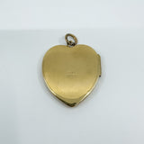 Vintage 9ct Gold Heart Locket Floral / Etched / Scroll Design Engraving 375 5.6g