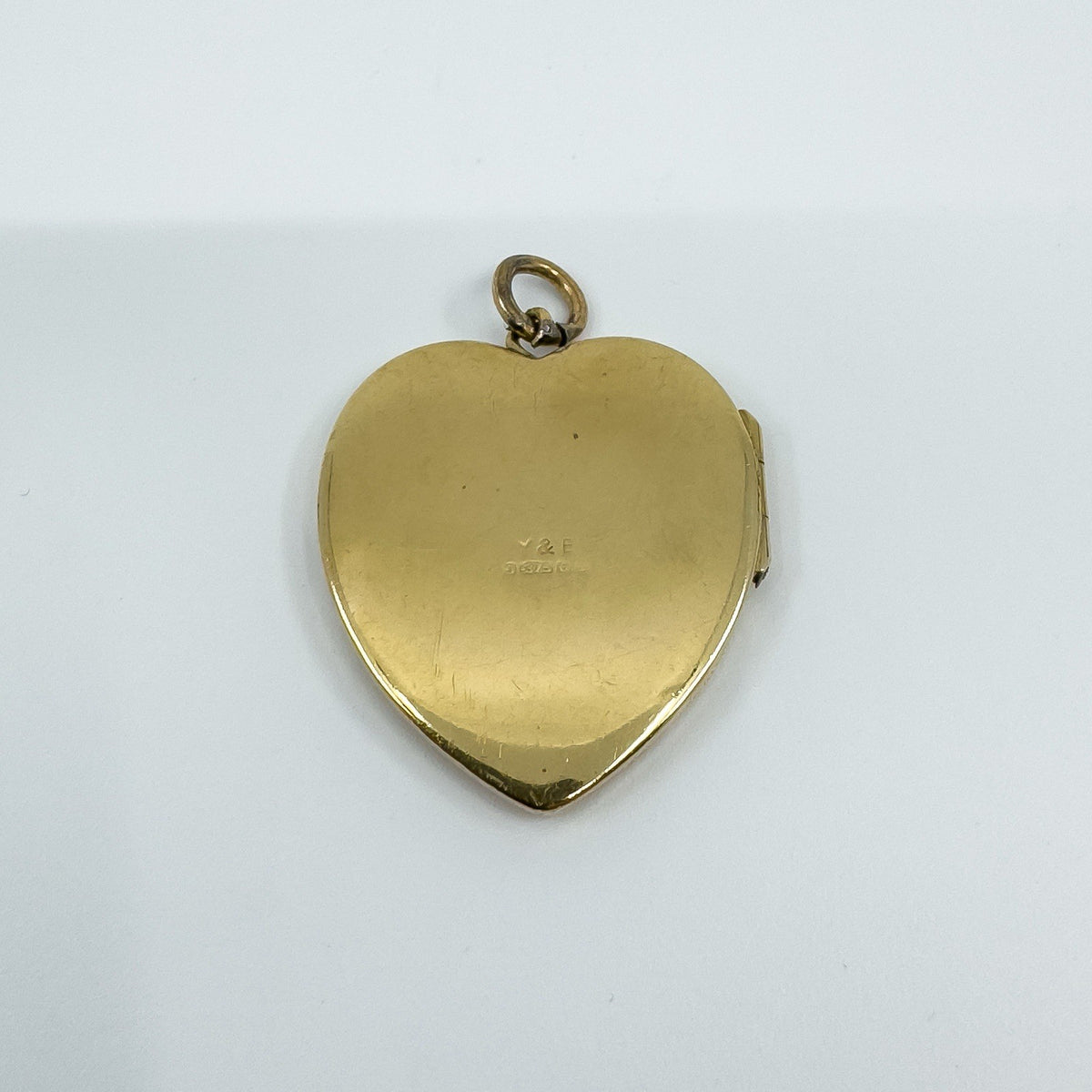 Vintage 9ct Gold Heart Locket Floral / Etched / Scroll Design Engraving 375 5.6g