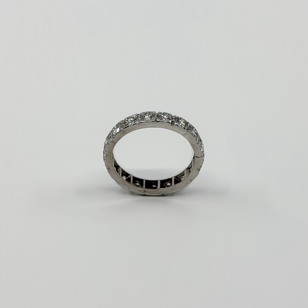 Vintage Platinum 2ct Diamond Full Eternity Band / Ring 950 Size K