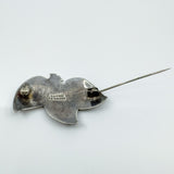 Vintage Siam Blue Enamel Brooch in Sterling Silver 925