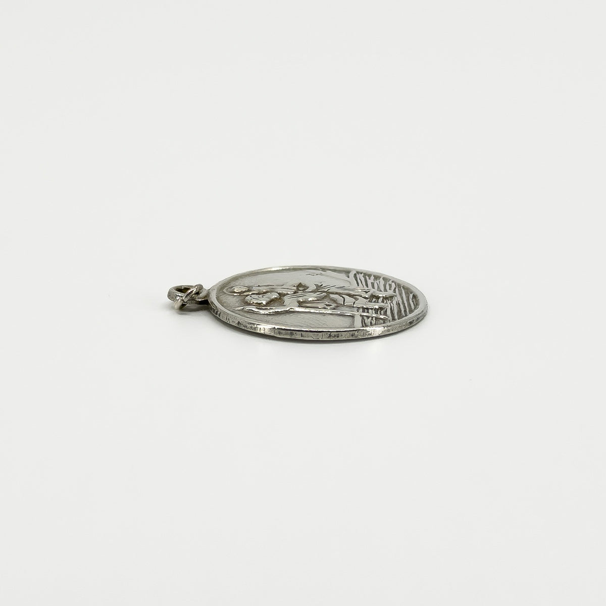 Vintage Sterling Silver St. Christopher Pendant / Charm 925