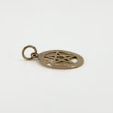Antique 9ct Rose Gold Engraved Star of David Pendant 375 (Birm 1921)