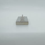 Large Chunky Vintage Sterling Silver Ingot Pendant (Sheffield 1976) 31g